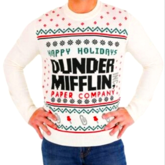 The Office Dunder Mifflin Ugly Christmas Sweater M - Picture 1 of 6